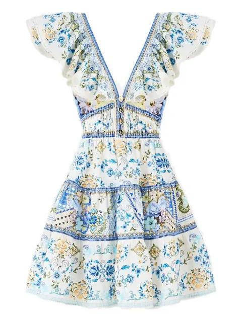 My Homespun Heart ruffled mini dress by CAMILLA