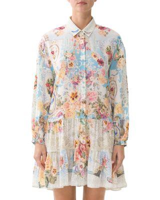 Silk Long Sleeve Mini Dress by CAMILLA