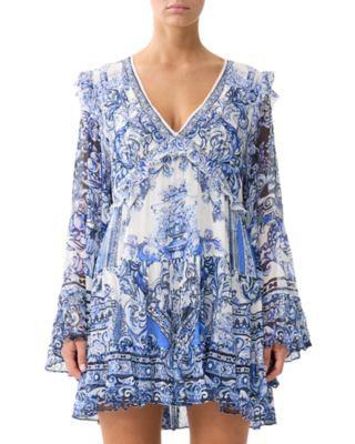 Silk Tiered Swing Mini Dress by CAMILLA