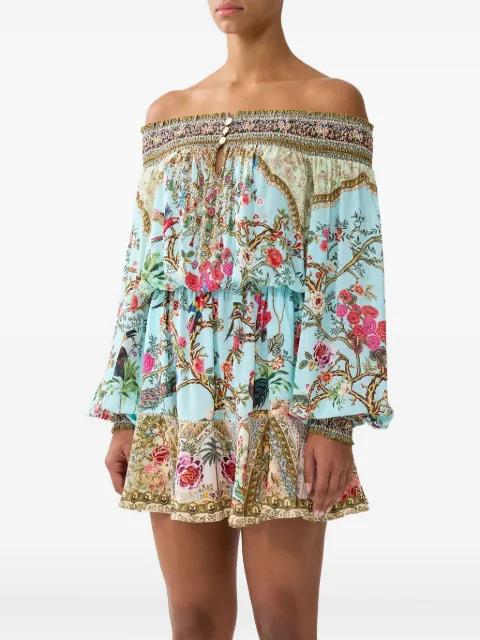 Sultans And Queens off-the-shoulder mini dress by CAMILLA