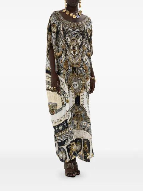 Temples of Dendara-print kaftan dress by CAMILLA