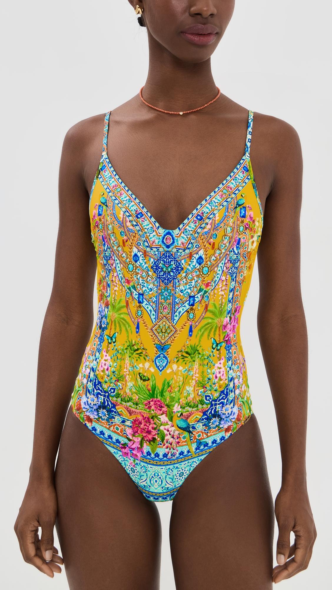 V Neck Underwire One Piece with Scoop Back by CAMILLA