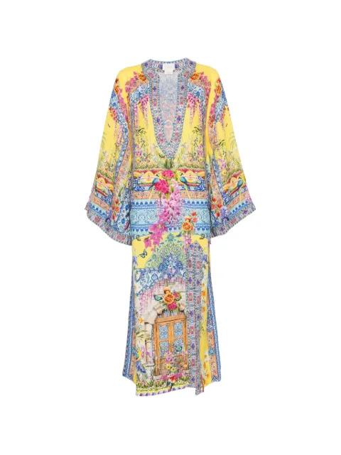 V-neck floral-print midi dress by CAMILLA