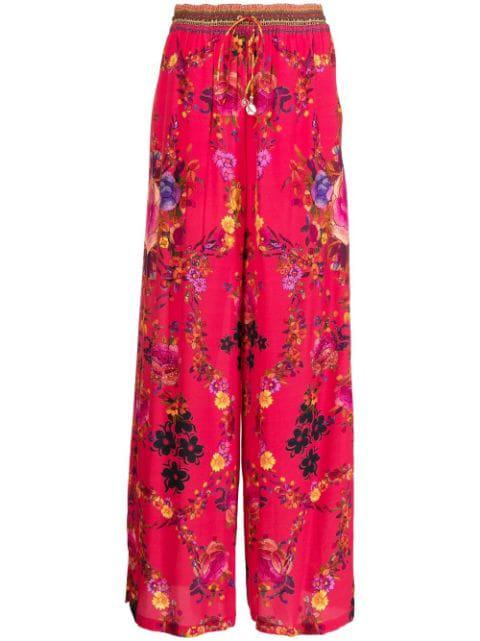 View From The Veil floral-print silk pants by CAMILLA