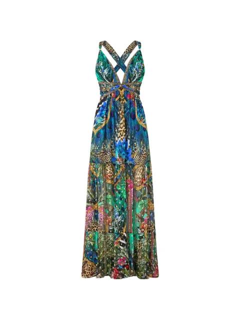 beaded-strap maxi dress by CAMILLA