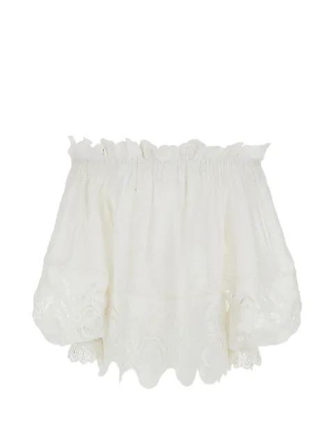 broderie-anglaise off-shoulder top by CAMILLA