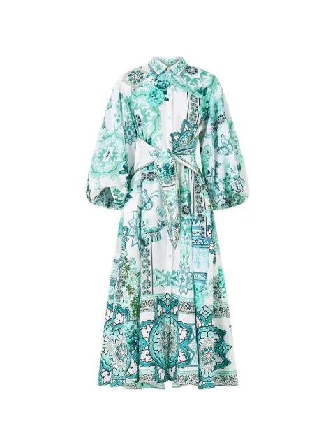 bubble-sleeve maxi shirt dress by CAMILLA