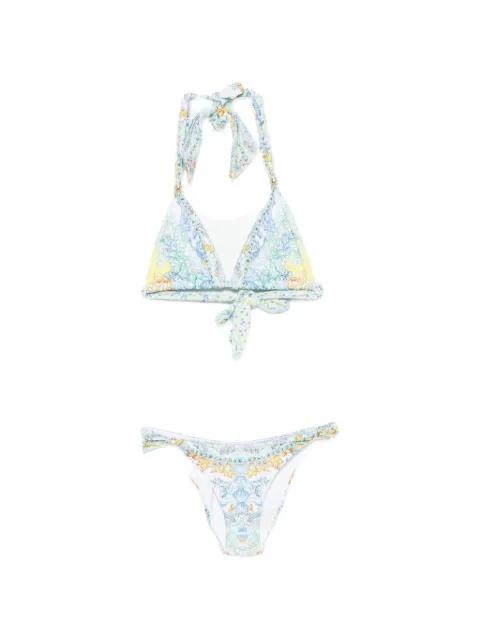 crystal-embellished paisley-print bikini by CAMILLA