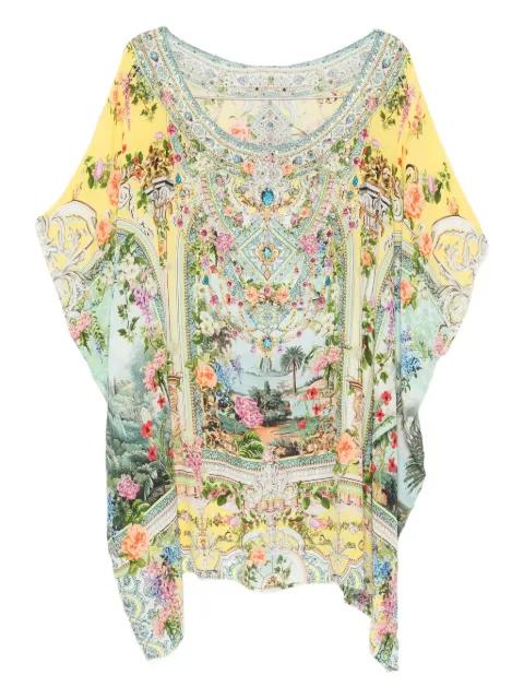 embellished floral-print mini dress by CAMILLA
