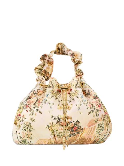 floral-print beaded cross body bag by CAMILLA