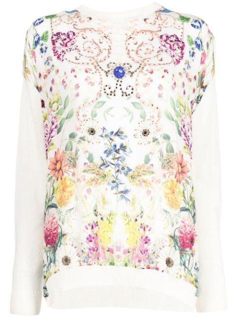 floral-print crew-neck jumper by CAMILLA