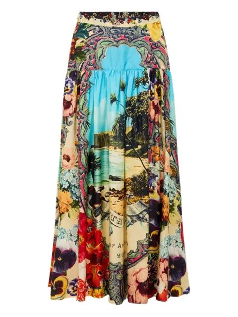 floral-print gathered midi skirt by CAMILLA