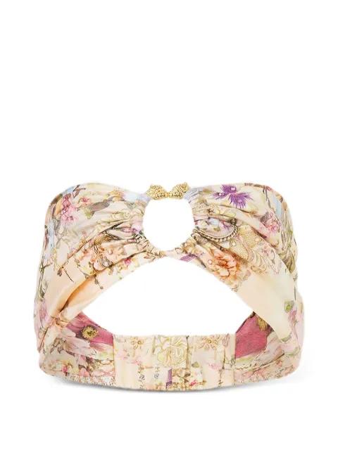 floral-print ring-detail headband by CAMILLA