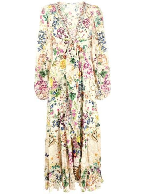 floral-print silk dress by CAMILLA