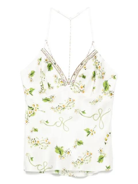 floral-print silk top by CAMILLA
