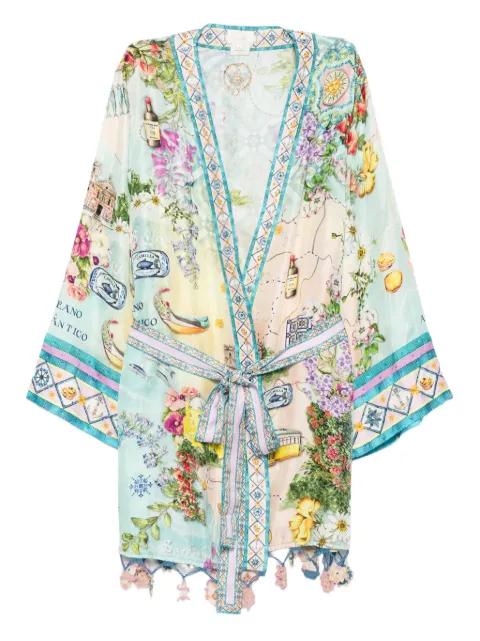 floral-print wrap cape by CAMILLA