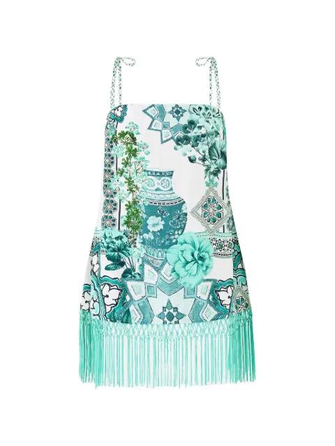 fringed-hem strappy top by CAMILLA