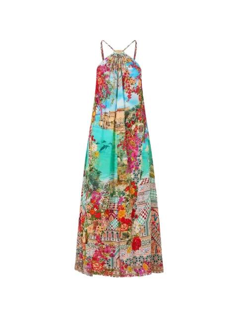 hardware-detail printed maxi dress by CAMILLA