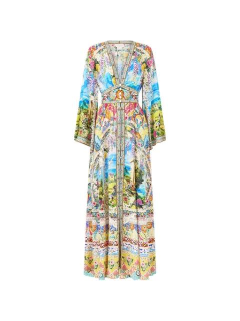 kimono sleeve shirring dress by CAMILLA