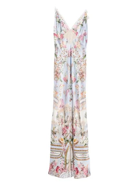 lace-trim floral-print dress by CAMILLA