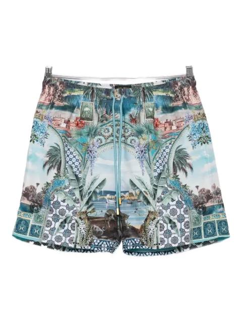 landscape-leopard print shorts by CAMILLA