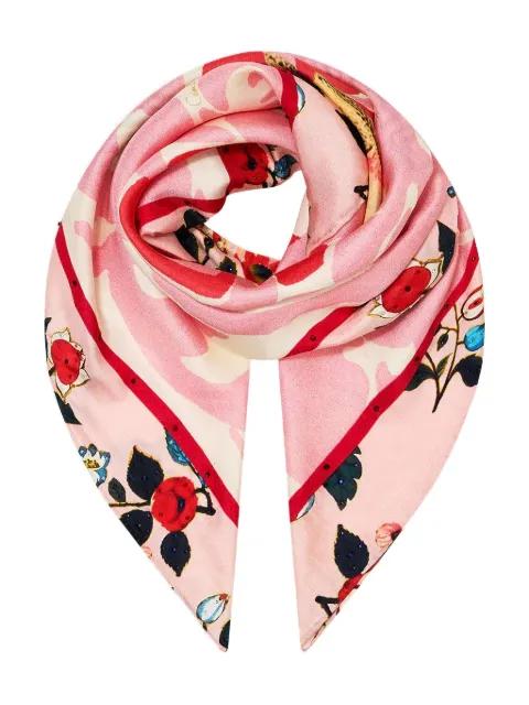 patterned square silk scarf by CAMILLA