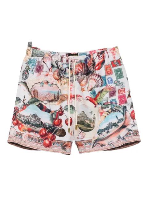 postcard-seashell print shorts by CAMILLA