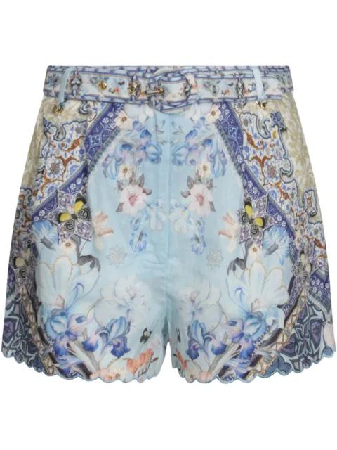 printed belted shorts by CAMILLA