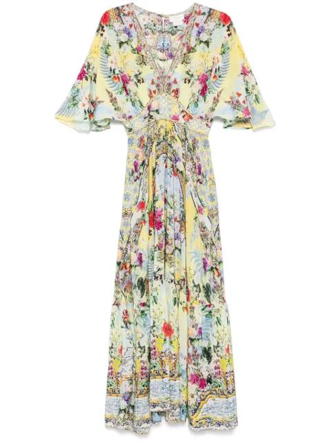 ruffle-hem maxi dress by CAMILLA