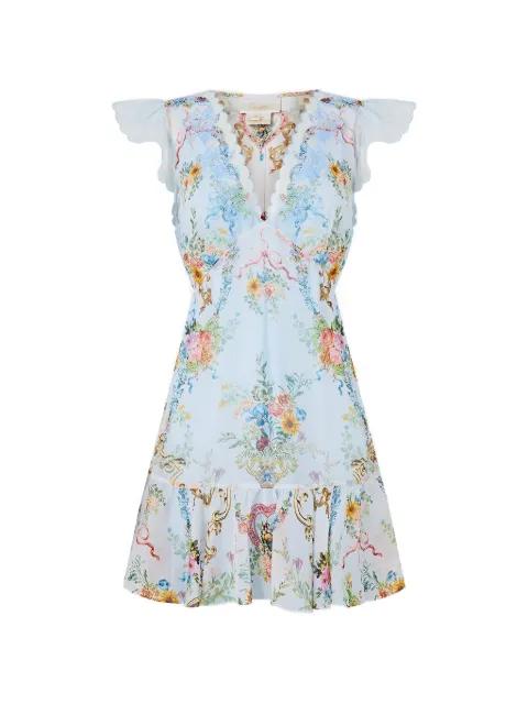 ruffled-sleeve mini dress by CAMILLA