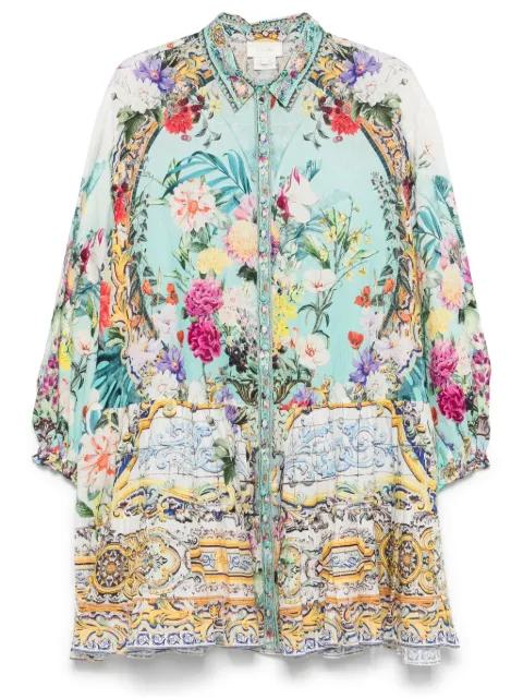 tiered long-sleeve mini dress by CAMILLA