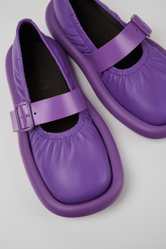 Aqua Purple Leather Ballerina for Women by CAMPER
