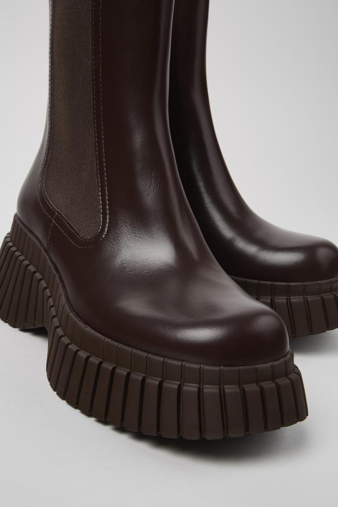 BCN Brown leather chelsea boots for women by CAMPER