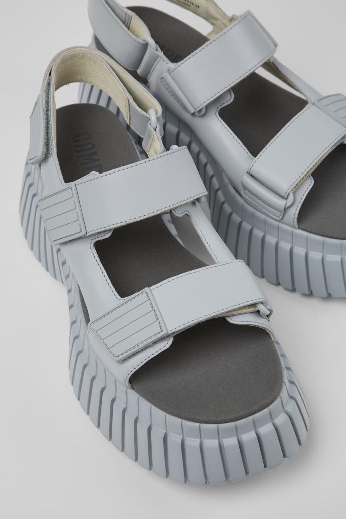BCN Gray Leather 2-Strap Sandal for Women by CAMPER