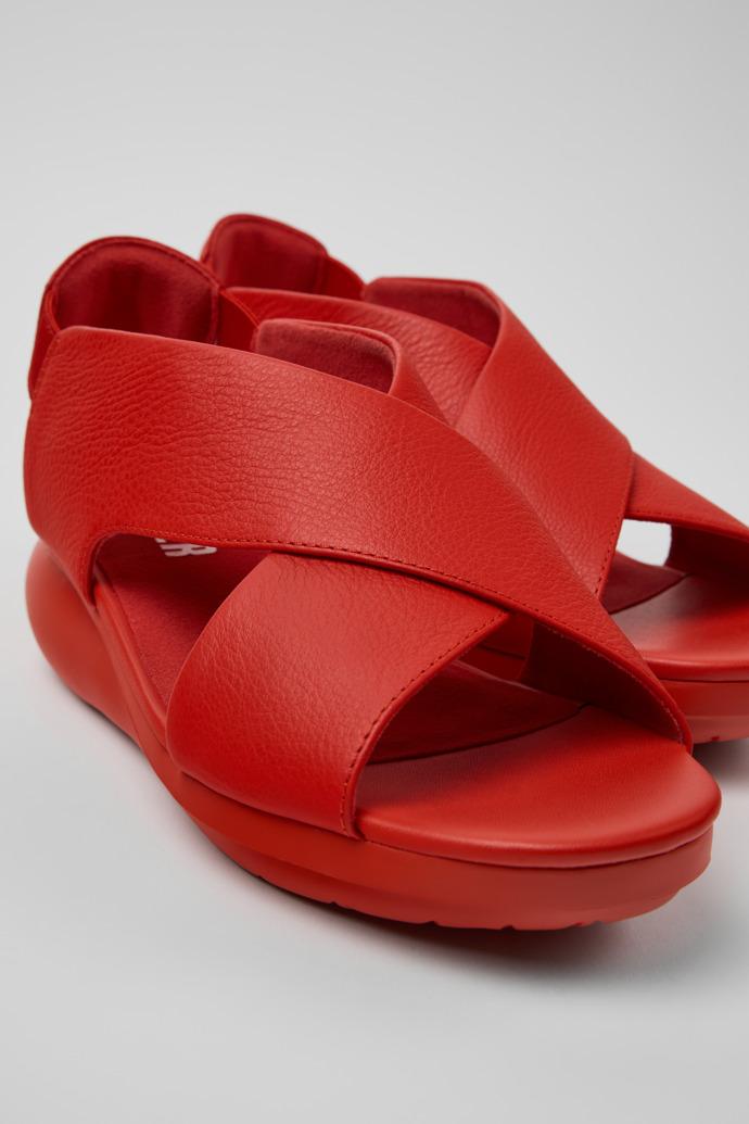 Balloon Red leather sandals for women by CAMPER