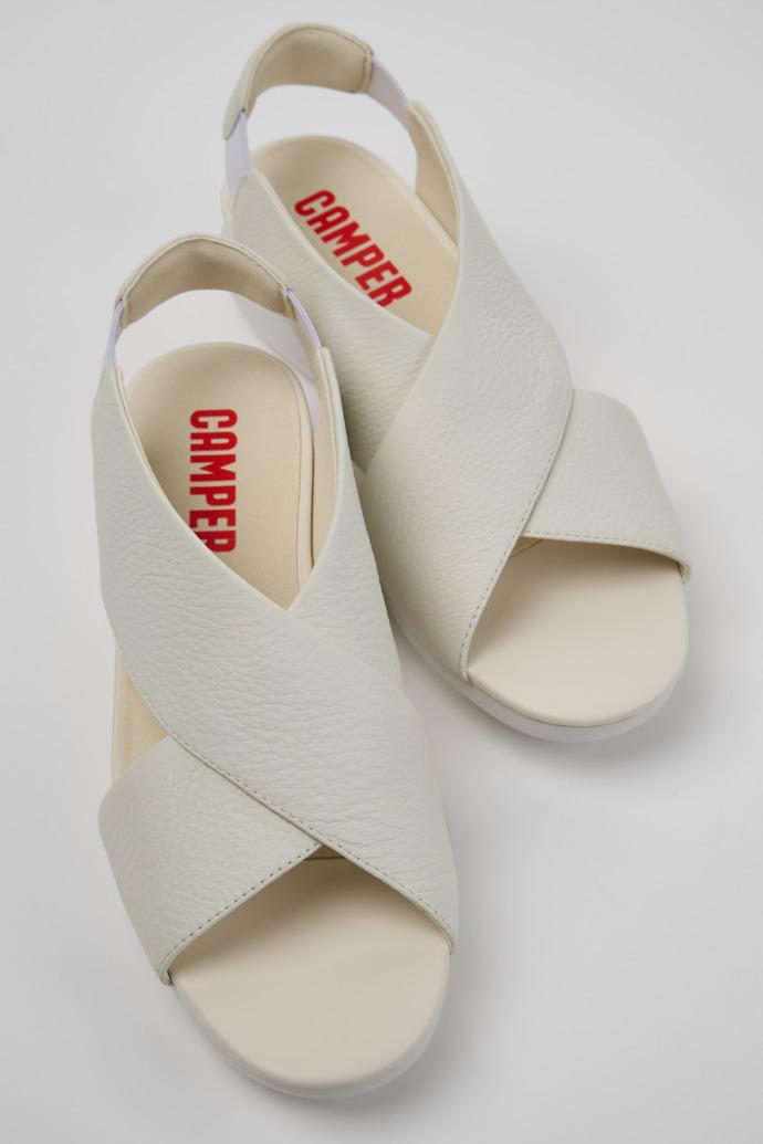 Balloon White leather sandals for women by CAMPER