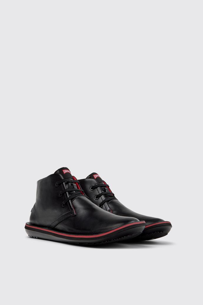 Beetle Black Leather Ankle Boots for Men. by CAMPER