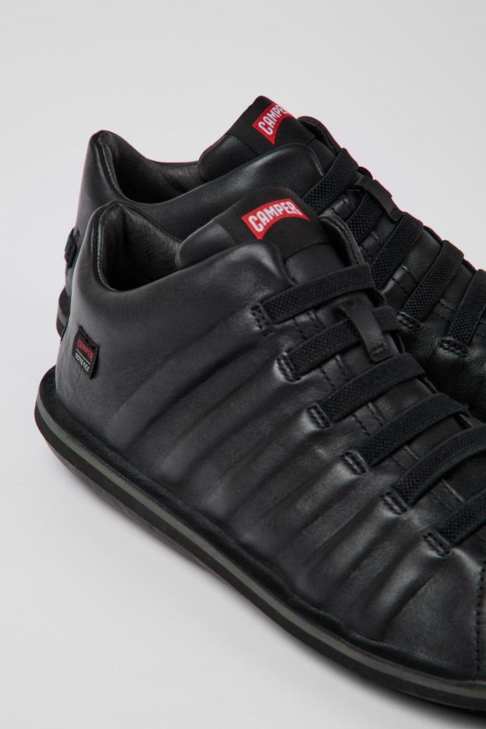 Beetle Black leather ankle boots for men by CAMPER