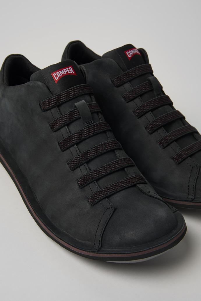 Beetle Black leather sneakers by CAMPER