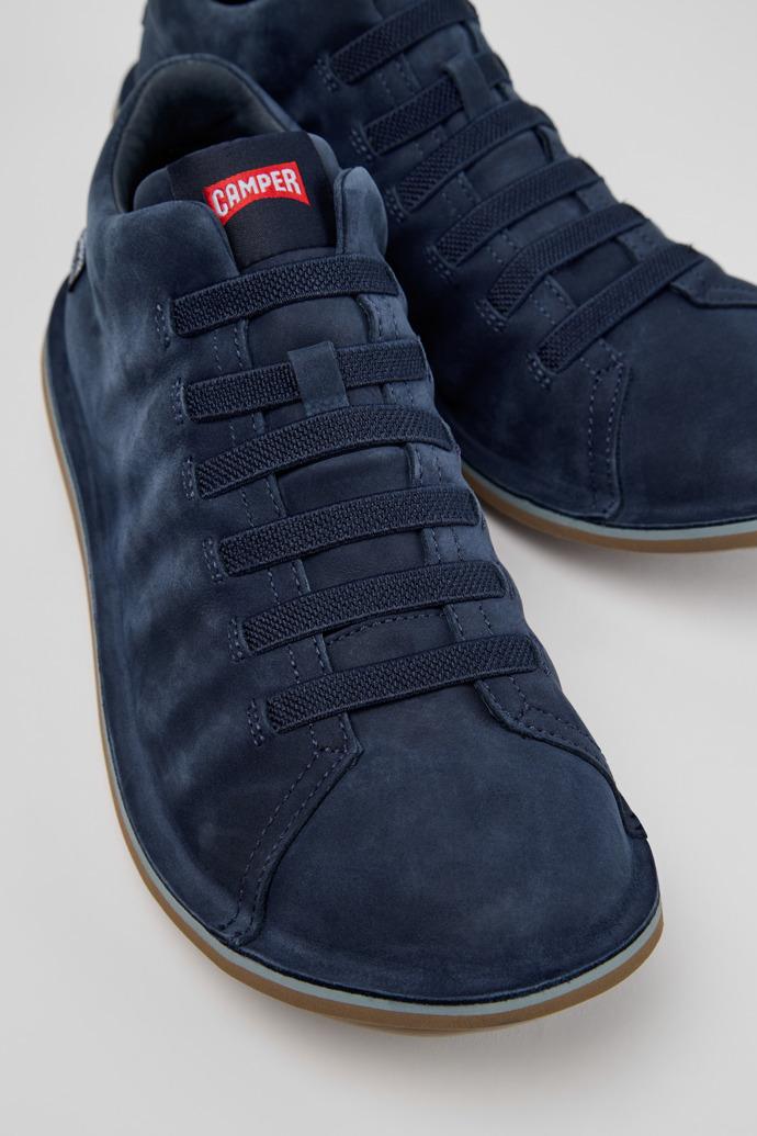 Beetle Blue Nubuck Ankle Boots for Men. by CAMPER