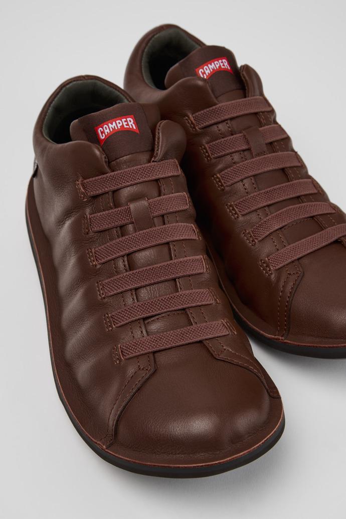 Beetle Brown Leather Ankle Boots for Men. by CAMPER