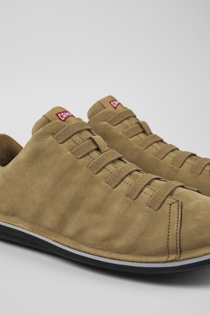 Beetle Brown Nubuck Low Sneaker for Men by CAMPER