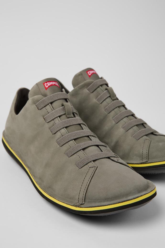 Beetle Gray Nubuck Leather Shoes for Men. by CAMPER