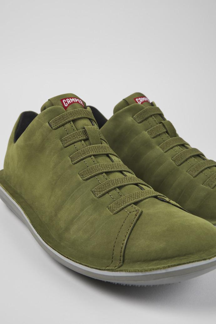 Beetle Green Nubuck Low Sneaker for Men by CAMPER