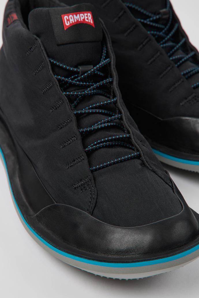 Beetle PrimaLoft® Black textile and nubuck ankle boots for men by CAMPER