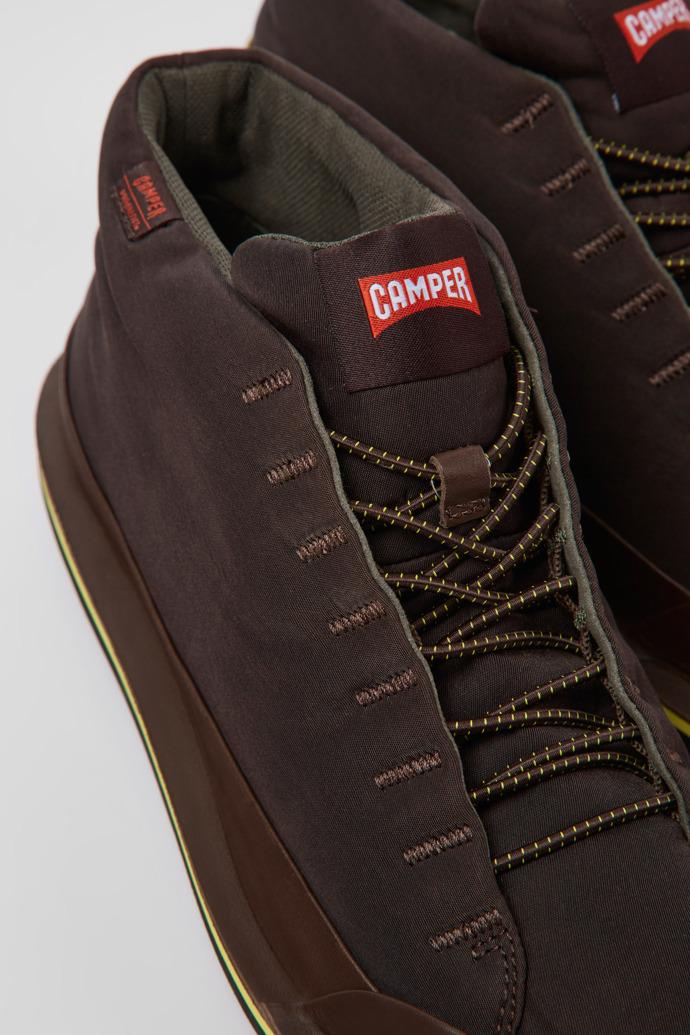 Beetle PrimaLoft® Dark brown textile and nubuck ankle boots for men by CAMPER