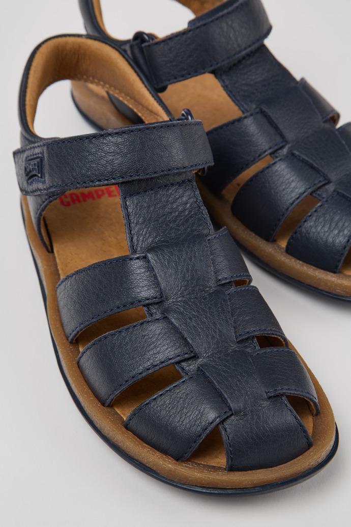 Bicho Blue Leather Kids' Closed Sandal. by CAMPER