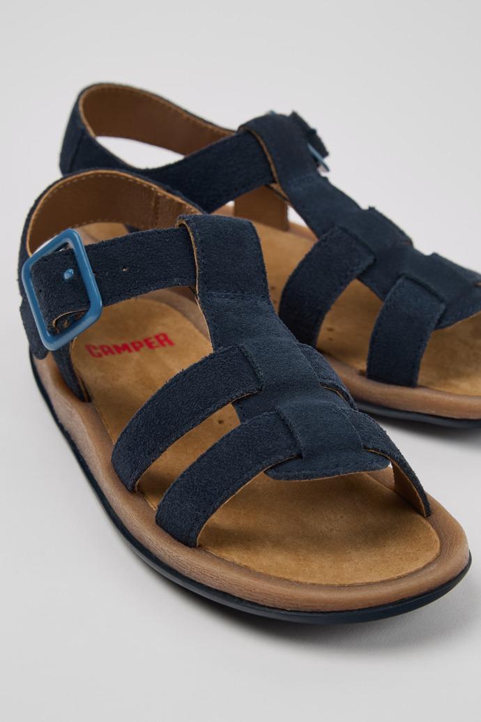 Bicho Blue Nubuck Kids' Sandal. by CAMPER