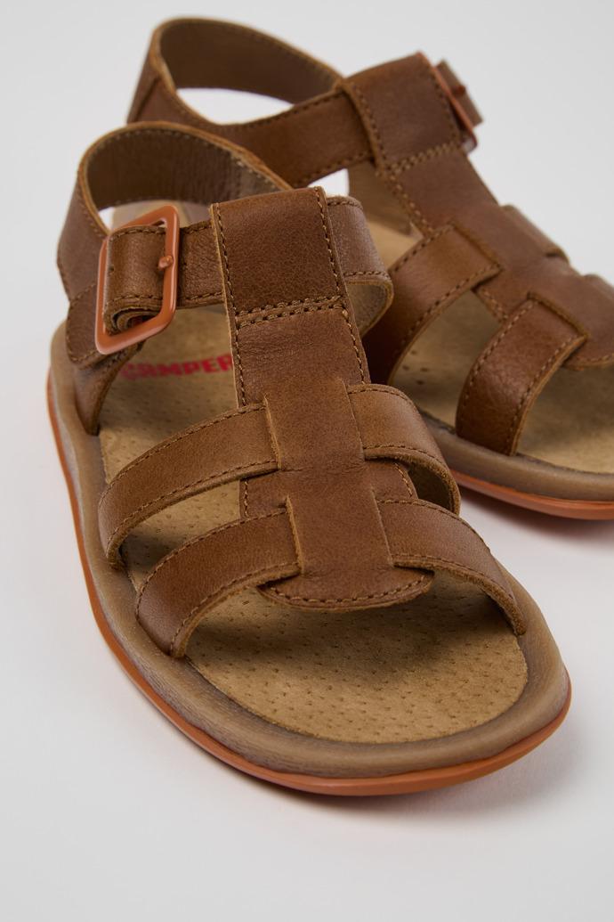 Bicho Brown Leather Kids' Sandals. by CAMPER