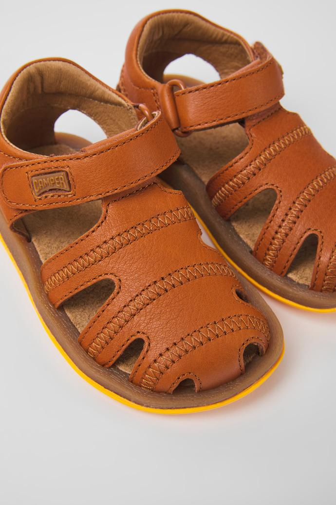Bicho Brown leather sandals for kids by CAMPER